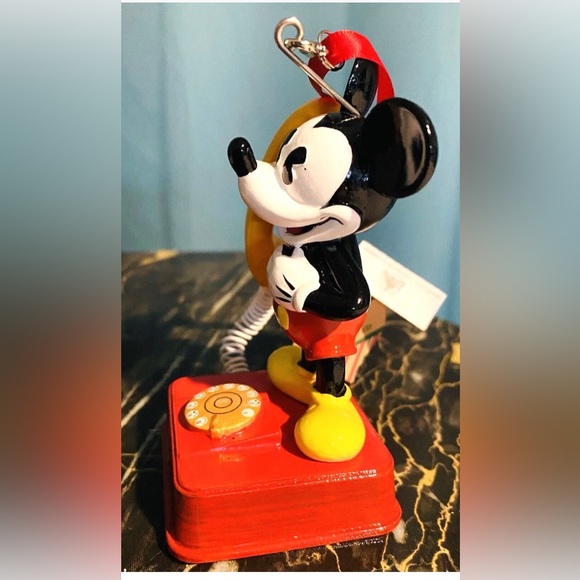 NWT Disney Parks Pop Century Resort Mickey Mouse Phone Christmas Ornament NWT - Picture 3 of 8